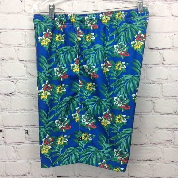 Chaps by Ralph Lauren Swim Trunks Men’s Size L Tropical Print Lined Beach Pool - Picture 1 of 6